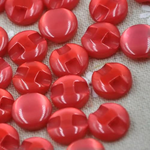 50 Stück 12 mm Mix Farbe Harz Hemdknöpfe Perlenknöpfe Nähzubehör DIY Handwerk von KEMTAT