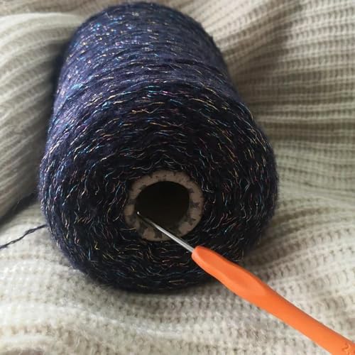 500g Mohair Seide Wolle Garn für Stricken Plüsch Angora Häkeln Thread Weiche DIY Pullover Schal Schal Puffy Line von KEMTAT