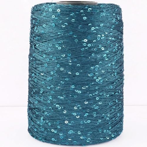 KEMTAT 500G Glitter FancyYarn Pailletten Hand Häkeln Thread Stricken Kleidung Needleworkyarn Mit Pailletten Stricken Garn Handarbeit Pailletten von KEMTAT