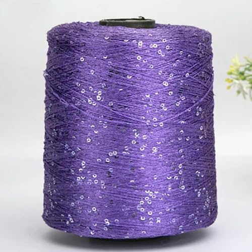 KEMTAT 500G Glitter FancyYarn Pailletten Hand Häkeln Thread Stricken Kleidung Needleworkyarn Mit Pailletten Stricken Garn Handarbeit Pailletten von KEMTAT