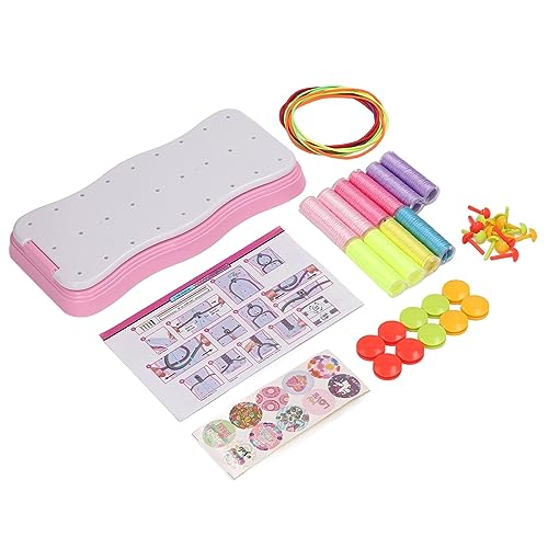 KENANLAN Armband Strick Material Set für Kinder, Zum Selbermachen, Weben, Strickmaschine, Schmuckherstellung, Spielzeug (Rosa) von KENANLAN