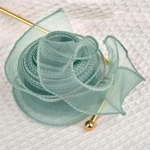 10 m/2,2 m Organza-Garnband für DIY-Schleifen, Haarschmuck, Blumenstrauß, Verpackung, gewellte Organza-Bänder aus Seide, Spitze, 10–10 m von KENFHH