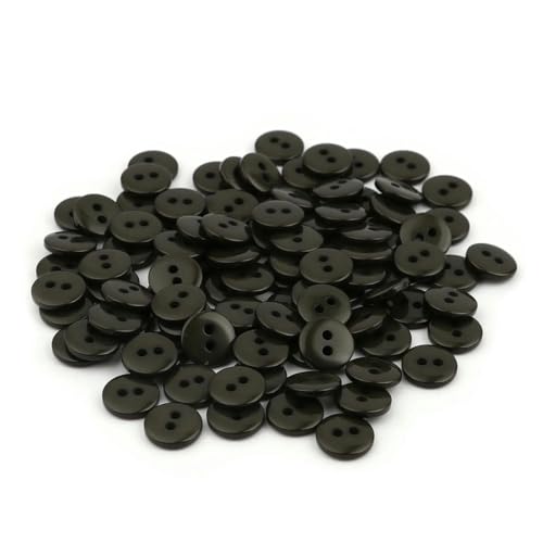 100 Stück 10 mm Harz 2 Löcher Nähknopf Scrapbooking Verzierung Dekorativer Knopf Bekleidung DIY Basteltuch Nähzubehör-27 von KENFHH