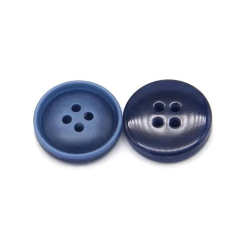 15 mm 20 mm blaue Harzknöpfe für Herrenanzüge, Mäntel, Kleidung, Jeans, Hosen, dekorative handgefertigte DIY-Bastelarbeiten, Nähzubehör, blau, 15 mm, 20 Stück von KENFHH