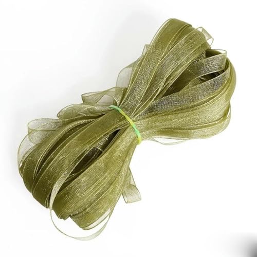 20 Yards/Beutel 6mm Organzaband zum Verpacken und Dekorieren von Weihnachtsbändern-Olive von KENFHH