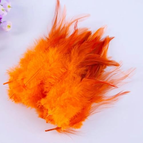 50 teil/beutel 10-15cm Lange Spitze Hühnerfedern CatcatcherCat Teaser Stick Dekorative Accessoires DIY Handmade Orange von KENFHH