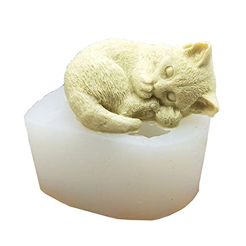 KENW Tier Silikonform Muffin Schokolade Kerze Katze Silikons Handgemachte Seifenform Einfach Zu Bedienen Und Vielseitig.Erstellen Sie Desserts,Hausgemachte Seifen,Kekse,Schokolade,Kuchen Usw von KENW