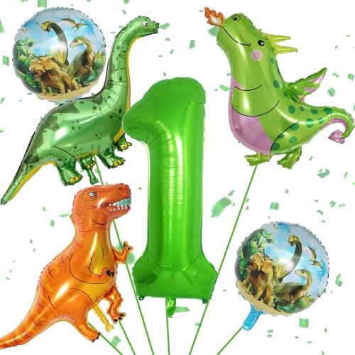 1. Geburtstag Junge, Dino Geburtstag Deko 1 Geburtstag Junge, Dino Deko Kindergeburtstag Geburtstag Deko 1 Jahr, Dinosaurier Geburtstag Deko 1. Geburtstag Grün Dino Folienballon 1 Geburtstag Junge von KEPMOV