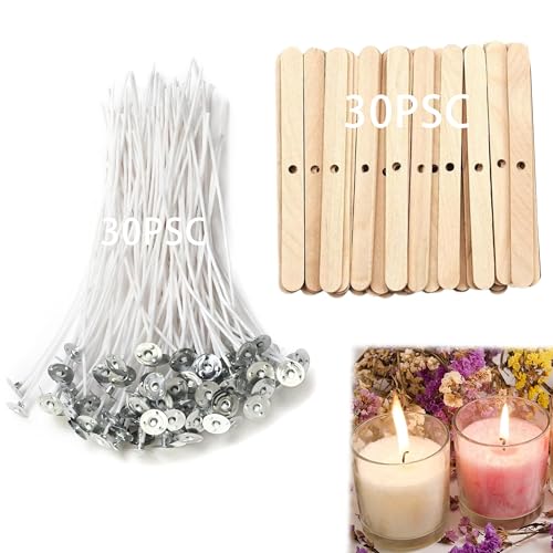 KEPYATI 30 Kerzendochte Für Kerzen, Kerzendocht,Dochte Für Kerzen Candle Wick Für Kerzen Selber Machen Candle Diy von KEPYATI