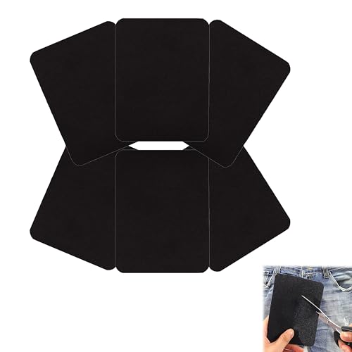 KEPYATI 6 Nylon Reparatur Patches Selbstklebende Nylon Patches Wasserdichte Reparatur Patches Für Kleidung Daunenjacke Zelt Kleidung Tasche (Schwarz) von KEPYATI