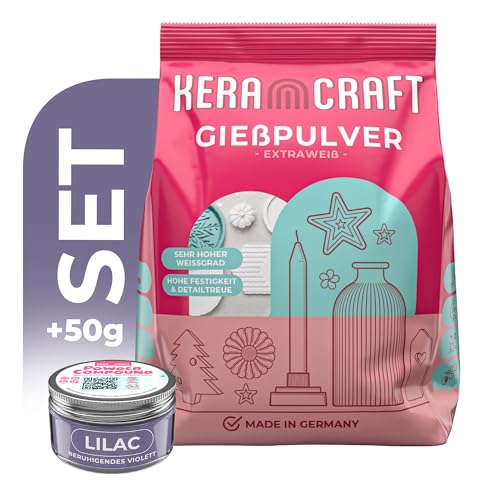 Keracraft Gießpulver 4,5kg inkl. 50g Powder Compound Lilac - Farbiges Gießpulver zum Selbermachen von KERACRAFT