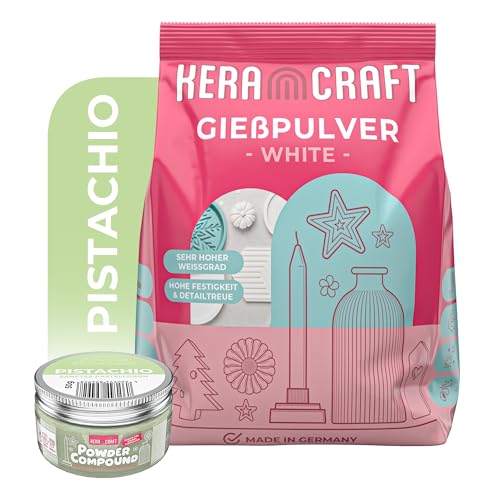 Keracraft Gießpulver 4,5kg inkl. 50g Powder Compound Pistachio - Farbiges Gießpulver zum Selbermachen von KERACRAFT