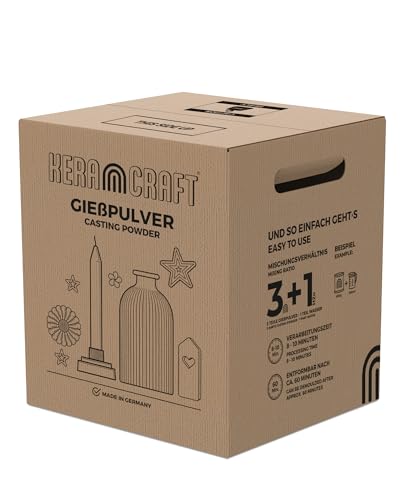 Keracraft Gießpulver weiß 20kg - Reliefgießpulver weiß für kreative Projekte von KERACRAFT