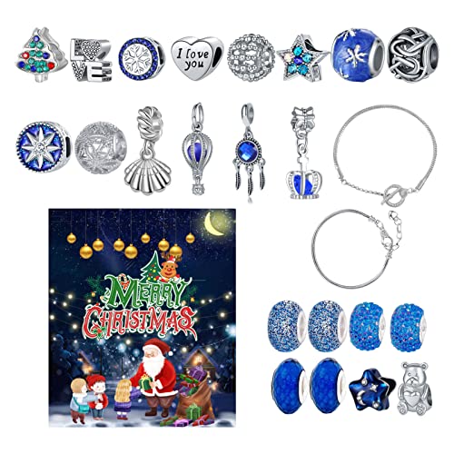 Adventskalender für Kinder, Mädchen-Adventskalender, Charm-Armband, Modeschmuck-Set, Anhängerschmuck für Mädchen von KERALI