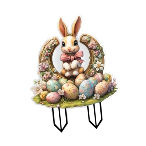 KESOTO 2D Bunny Garden Stake Einzigartiges Flaches Dekor für Rasenhochzeiten von KESOTO