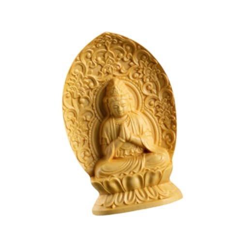 KESOTO Guanyin Holzfigur, 7 cm Hoch, Tischdeko, Handgefertigt, für Schlafzimmer, Style A von KESOTO