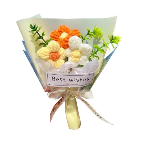 KESOTO Künstliche Blumen Häkelblumen für Dekoration Hochzeit Valentinstag Thanksgiving, Gelb von KESOTO