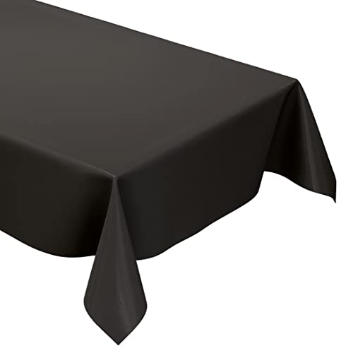 Wachstuch Tischdecke Meterware unifarben schwarz Uni 24 Größe wählbar in eckig rund oval (70x240 cm eckig (Biertisch L)) von KEVKUS