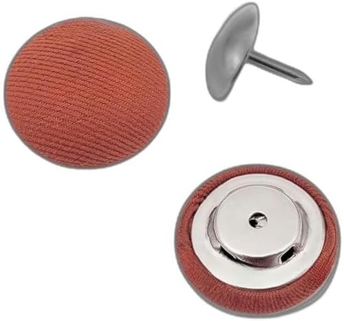 50 Sets 17 mm/0,67 Zoll Baseballkappenknopf, Ersatzknöpfe für Mützen, dunkelblauer, mit Stoff überzogener Hutknopf zum Ersetzen von Mützen, Reparatur von Jeans und Blusen zum Nähen, 17 mm, 10 St von KEWPLW