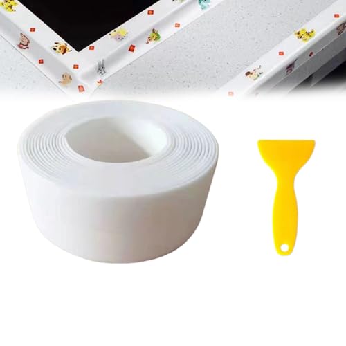 Sofenthiss Caulk Tape, 9.84 ft Sofenthiss Magic Peel & Stick Selfadhe Sive Caulk Tape Strip, Magic Caulk Tape, Caulk Tape Waterproof Self Adhesive, Magic Peel and Stick Caulk (d) von KEYGEM