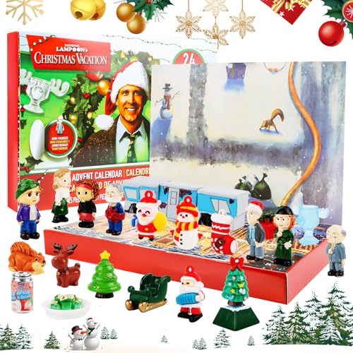 Premium Resin Material - National Lampoon's Christmas Advent Calendar, Standing Sculpture, Christmas Vacation Advent Calendar 2024, 24 Day Christmas Countdown Calendar von KFDDRN