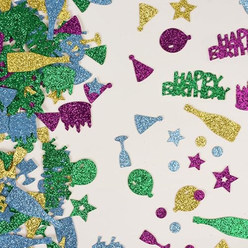 KFMON 1000pcs Large Glittering Birthday Table Confetti, Celebration Decorations, Party Supplies for Birthday Bashes von KFMON