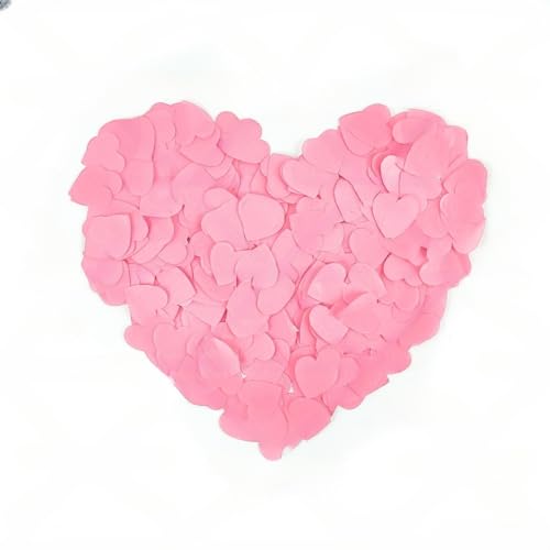 KFMON 100g Heart Shaped Confetti, 2.5CM Red Pink Celebration Decorations for Wedding, Anniversary Themed Parties, Easy Clean-Up von KFMON