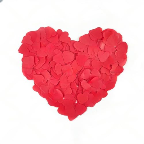 KFMON 100g Heart Shaped Confetti, 2.5CM Red Pink Celebration Decorations for Wedding, Anniversary Themed Parties, Easy Clean-Up von KFMON