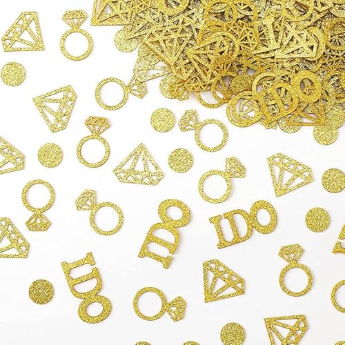 KFMON 300pcs 4 Colors Large Glittering Wedding Table Confetti, Versatile Party Supplies, Perfect for Wedding Receptions, Themed Parties von KFMON