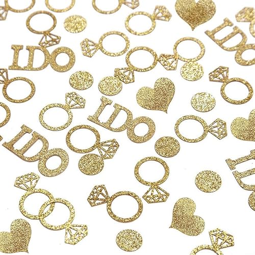 KFMON 300pcs 4 Colors Large Glittering Wedding Table Confetti, Versatile Party Supplies, Perfect for Wedding Receptions, Themed Parties von KFMON