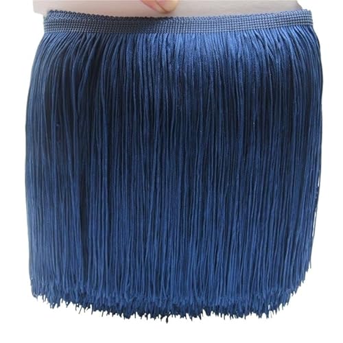 Fringe,Fransenborte 1 Yard 20CM Lange Polyester Quaste Fringe Lace Trim Band Nähen Latin Kleid Bühne Kleidungsstück Vorhang Zubehör(A) von KFXYSM