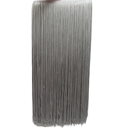 Fringe,Fransenborte 2 Meter/los 100 CM Lange Spitze Quaste Fransenbesatz for DIY Latin Kleid Bühnenkleidung Vorhang Zubehör Band(Gray) von KFXYSM