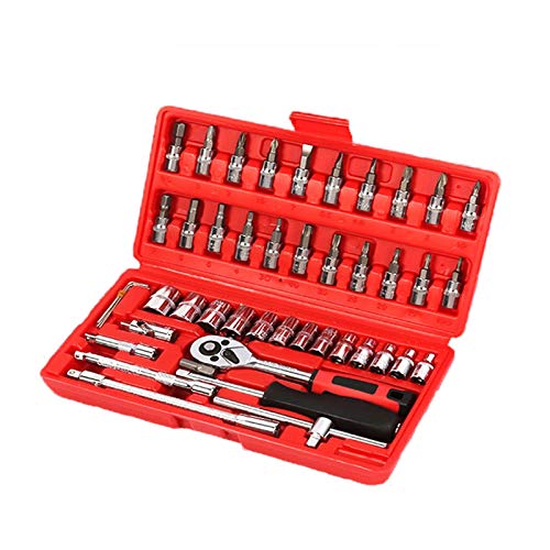 KFXYSM Maulschlüssel Set,Schraubenschlüssel Set Auto-Schlüssel-Set Ratsche Auto Reparieren Hand Tool Kit Schlüssel-Schlüssel Set Universal Socket Spanner Stahl Schraubenschlüssel Werkzeuge(A) von KFXYSM