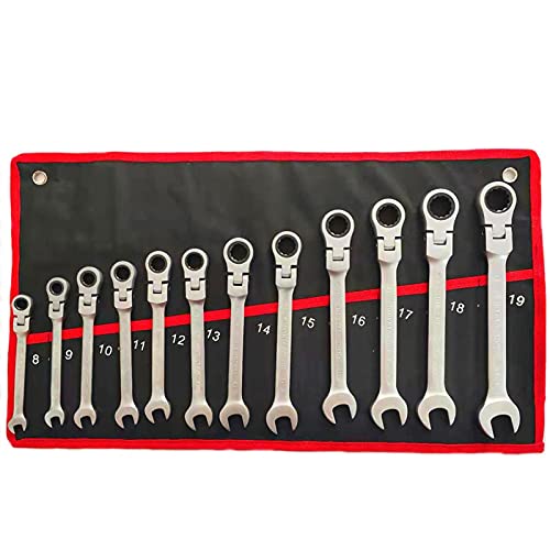 KFXYSM Maulschlüssel Set,Schraubenschlüssel Set Multitool Wrench Ratsche Spanner Hand Werkzeuge Schraubenschlüssel Set Universal Auto Schraubenschlüssel Auto Reparaturwerkzeuge(12pcs Set Matte Type) von KFXYSM