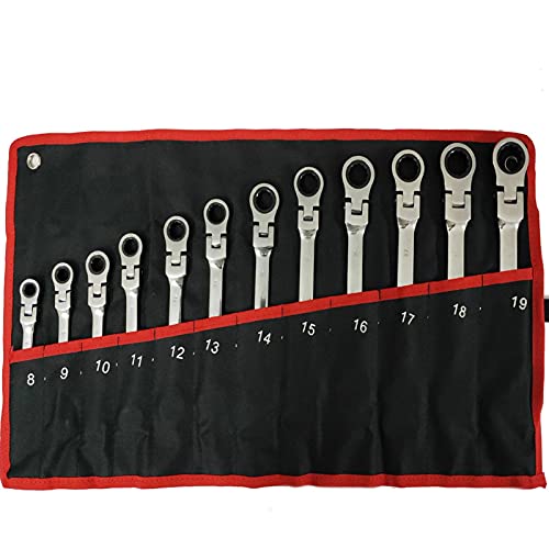 KFXYSM Maulschlüssel Set,Schraubenschlüssel Set Multitool Wrench Ratsche Spanner Hand Werkzeuge Schraubenschlüssel Set Universal Auto Schraubenschlüssel Auto Reparaturwerkzeuge(12pcsset Mirror Type) von KFXYSM