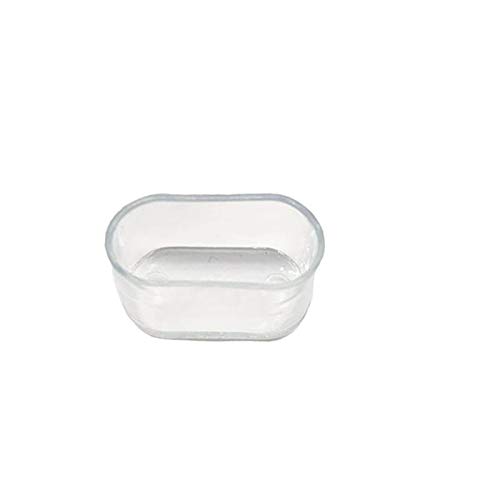 KFXYSM Stuhlbeinkappen,Stuhlbeinschoner 16 stücke Silikon Stuhl Beinkappen Füße Pads Möbel Tischstuhl Beinboden Fuß Mütze Abdeckung Protector Transparente Möbelbeine(Oval 15x30mm) von KFXYSM