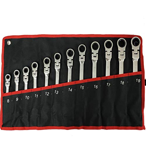 Maulschlüssel Set,Schraubenschlüssel Set 12 stücke Schlüssel Set Schraubenschlüssel Multitool Key Ratsche Spanner Set von Werkzeugen Set Witches Universalschlüssel Werkzeug Auto Reparaturwerkzeuge(12p von KFXYSM