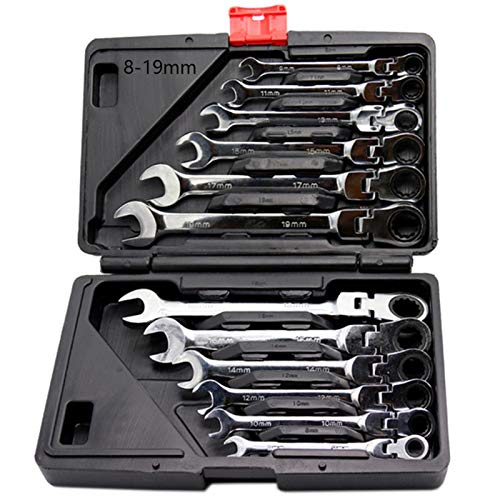 Maulschlüssel Set,Schraubenschlüssel Set Chrom Vanadiumstahlschlüssel, Auto-Reparatur-Kit, Schlüsselsatz, Werkzeugset, Ratschenschlüssel-Set, Handwerkzeugsatz, Autoschlüsselsatz, Schlüsselsatz(Blue) von KFXYSM