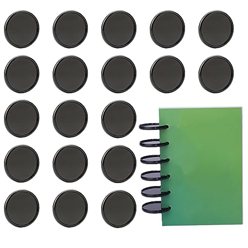 20 Stück Discbound Disc 5,1 cm Buchbindescheiben, schwarze Erweiterungsscheiben, Notizbücher, Planer-Discs für DIY-Notizbücher und Planer, Scrapbooking-Zubehör von KFZDCG