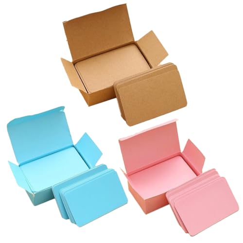 KGDUYC Blanko Kraftpapier Karten - 300Pcs DIY Papier Karten Wortkarten Karteikarten Mitteilungskarten Visitenkarten Lernkarten Memory Karten für Graffiti Nachricht Gedächtnis Lernen(3 Farben) von KGDUYC