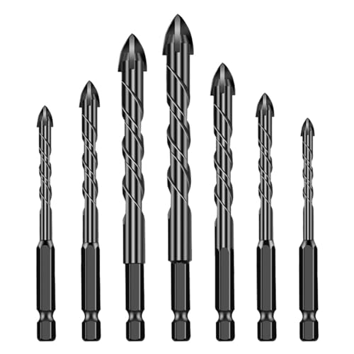 KGDUYC Hex-shank Drill Bits,Professionelle Keramikbohrer in 7 Größen für Holz, Fliesen, Keramik, Stein und mehr von KGDUYC