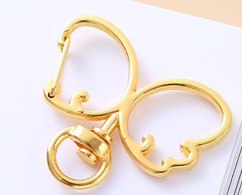 20pcs Schmetterling Karabiner Karabinerhaken Schlüsselanhänger Carabiner Metallring Schlüsselring Schlüsselanhänger Selber Machen Basteln Anhänger Schlüssel Keyring für DIY Zubehör Häkelfiguren(Gold） von KGGZKG