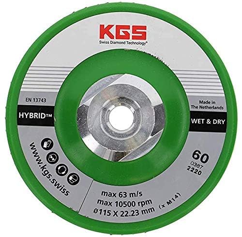 KGS Hybrid-Diamant-Trennscheiben, 115 x M14 goldfarben, Körnung 60 mit direkter M14 aufnahme passend für Winkelschleifer von KGS DIAMOND