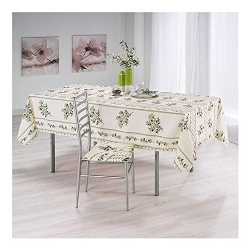 Tischdecke Provence Olive 240 x 150 cm, Anti-Flecken-Motiv von KGS