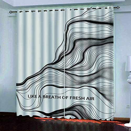 Vorhänge Kinderzimmer Blickdicht 3D Schwarz-Weiß Textur Kunst Dekor Schlafzimmer, Vorhang Ösenschal Verdunkelungsvorhang 200x200 cm Verdunkelungs Kinder, Digitaldruck Gardinen Wohnzimmer Vorhänge Kinderzimmer Blickdicht 3D Schwarz-Weiß Textur Kunst Dekor Schlafzimmer, Vorhang Ösenschal Verdunkelungsvorhang 200x200 cm Verdunkelungs Kinder, Digitaldruck Gardinen Wohnzimmer von KGSK