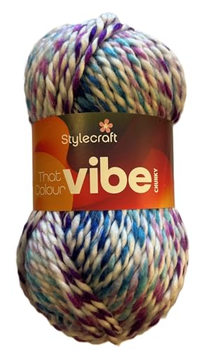 Stylecraft 3325300 That Color Vibe Cool (5300) Garn, 100 g von KHASO