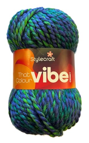 Stylecraft 3325307 That Color Vibe Calm (5307) Garn, 100 g von KHASO