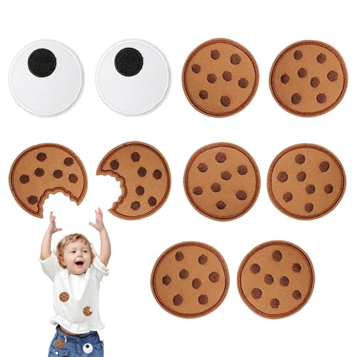 KHDULQ 10 Stücke Cookie Aufnäher,Patches zum Aufbügeln Krümelmonster Kostüm Aufnäher Bügel-Aufnäher zum Aufnähen Karneval Aufnäher Bügelbilder Applikation für Kleidung Bestickte Keks Aufnäher KHDULQ 10 Stücke Cookie Aufnäher,Patches zum Aufbügeln Krümelmonster Kostüm Aufnäher Bügel-Aufnäher zum Aufnähen Karneval Aufnäher Bügelbilder Applikation für Kleidung Bestickte Keks Aufnäher von KHDULQ