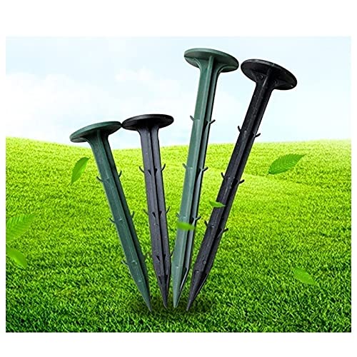 KHUY 100 Stücke Gartenzelt Erdanker Unkrautvlies Kunststoff für Unkrautfolie Rindenmulch, Erdanker Bodenanker Erdnagel für Gartenrays Räuber und Gartenvlies Unkrautvlies (Color : Green, Size : 30cm) von KHUY