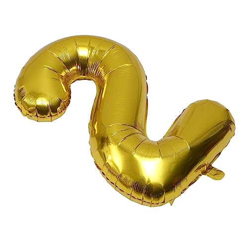 1Stk Digitaler Aluminiumfolienballon Zahlenballon Luftballons zur Babyparty Hochzeitsballon Helium hochzeitsdeko partyhüte kindergeburtstag Partyballons Party-Ballon-Dekor Golden KICHOUSE von KICHOUSE